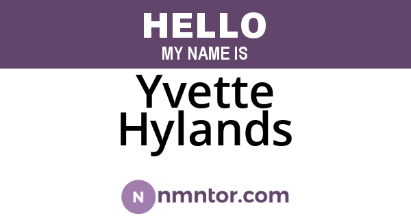 Yvette Hylands