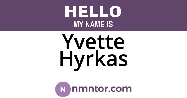 Yvette Hyrkas