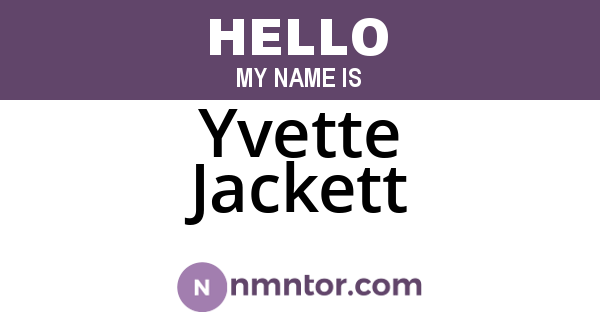 Yvette Jackett
