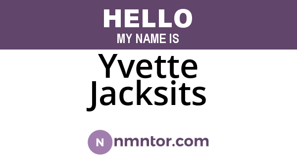 Yvette Jacksits