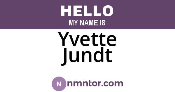 Yvette Jundt