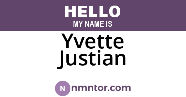 Yvette Justian