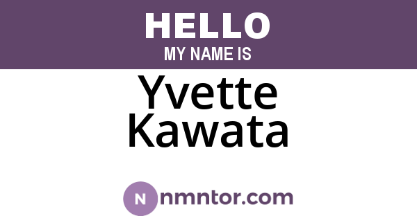 Yvette Kawata