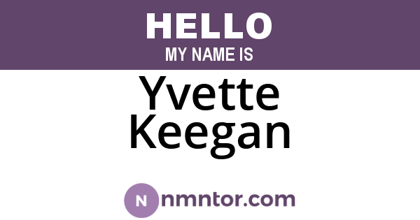 Yvette Keegan