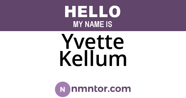 Yvette Kellum
