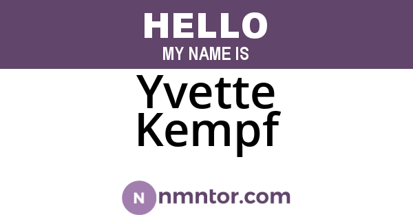 Yvette Kempf