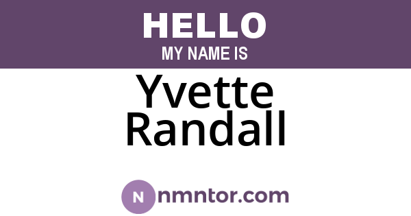 Yvette Randall