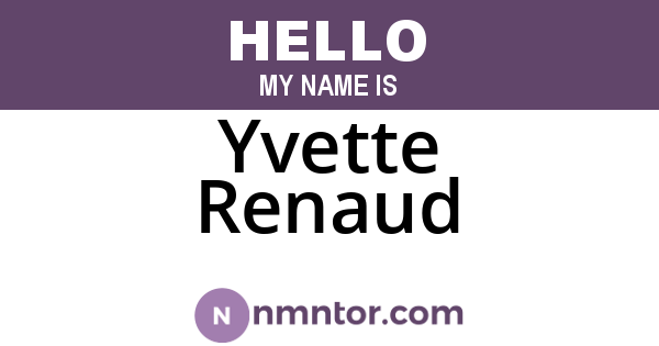 Yvette Renaud