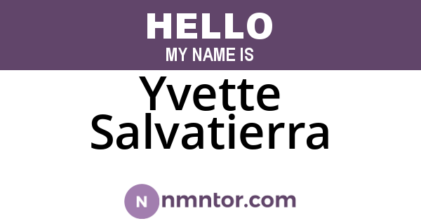 Yvette Salvatierra