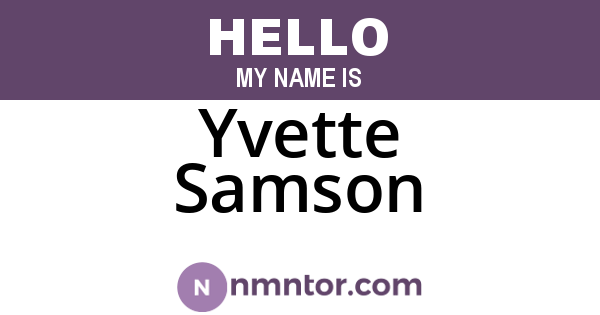 Yvette Samson