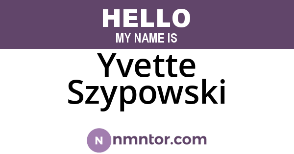Yvette Szypowski