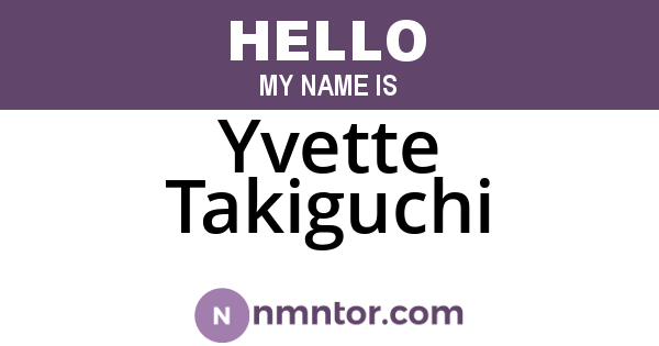 Yvette Takiguchi