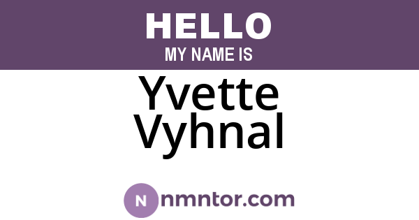 Yvette Vyhnal