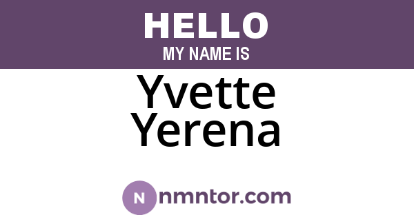 Yvette Yerena