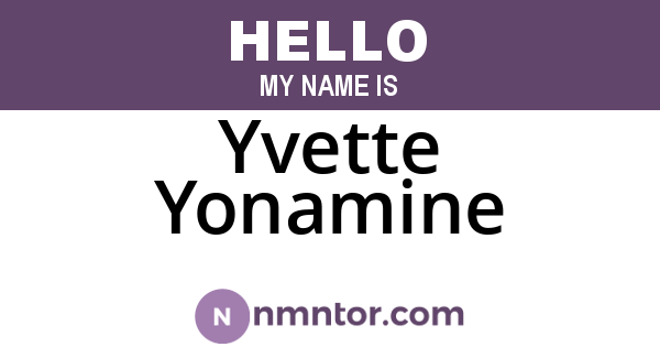 Yvette Yonamine