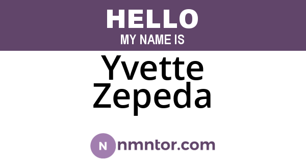Yvette Zepeda