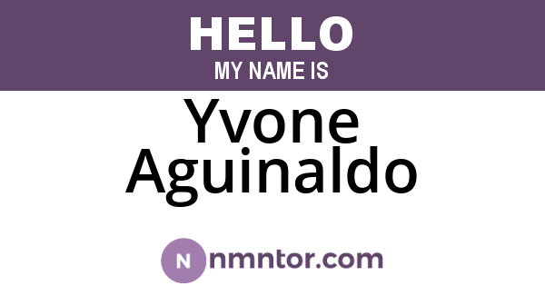 Yvone Aguinaldo