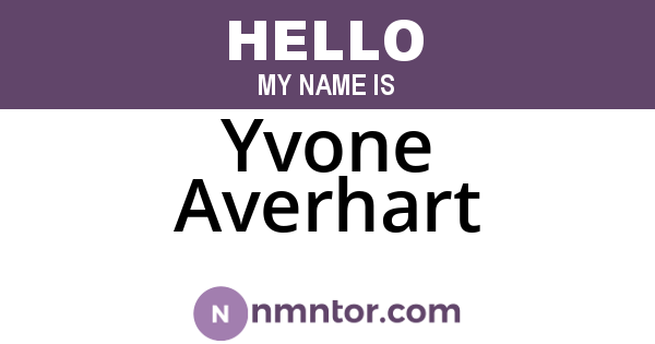 Yvone Averhart