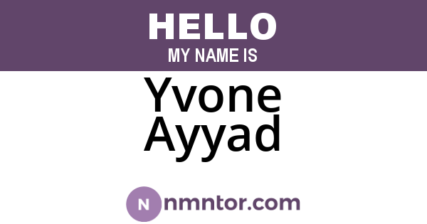 Yvone Ayyad