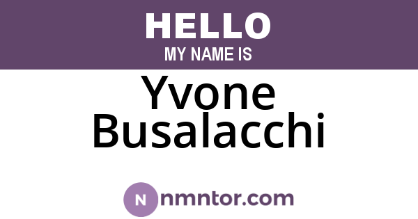 Yvone Busalacchi