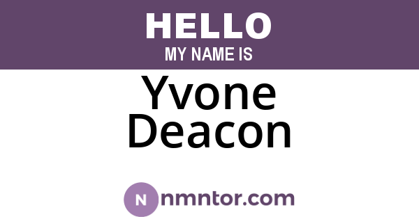 Yvone Deacon