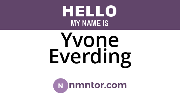 Yvone Everding