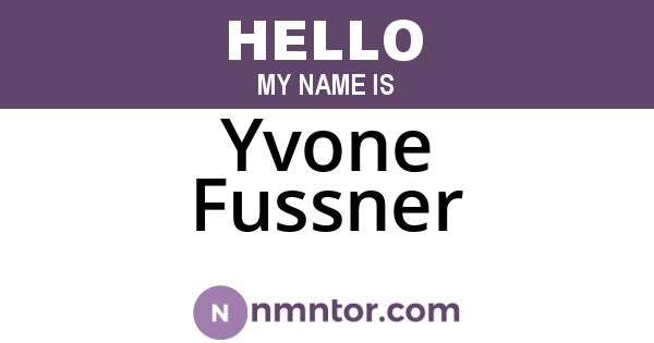 Yvone Fussner