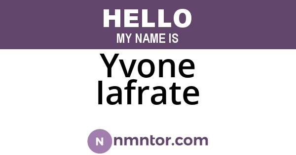 Yvone Iafrate