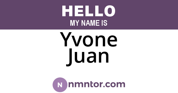 Yvone Juan