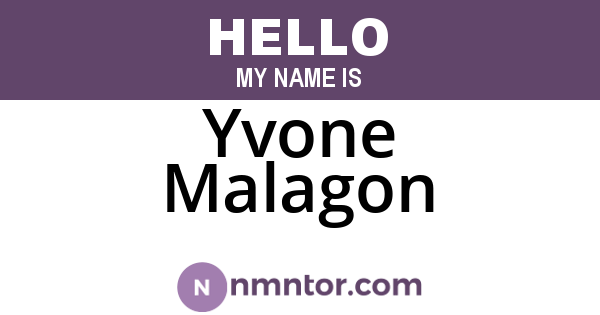 Yvone Malagon