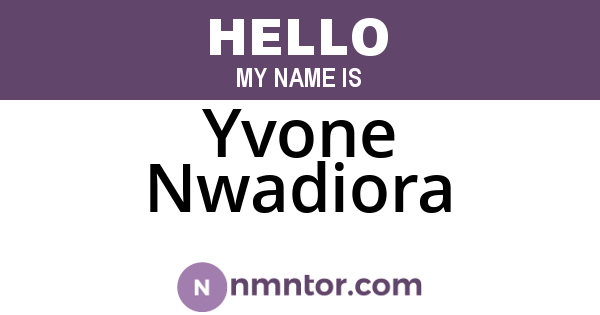 Yvone Nwadiora