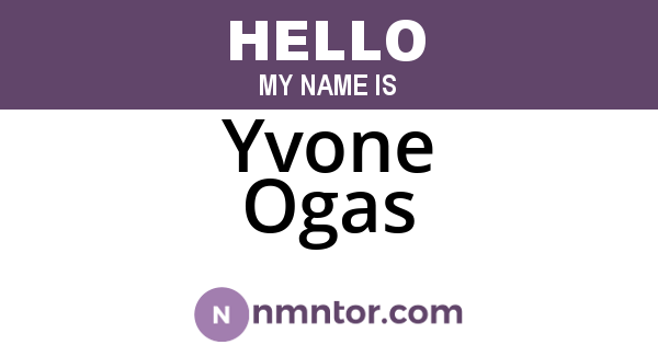 Yvone Ogas