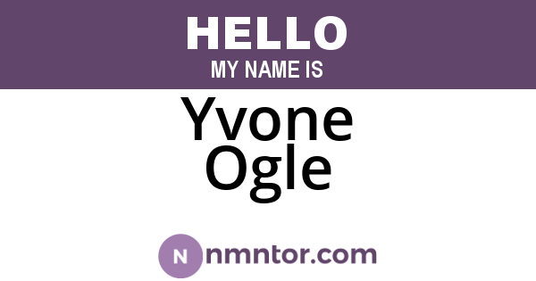 Yvone Ogle