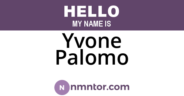 Yvone Palomo