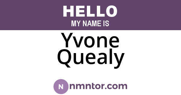 Yvone Quealy