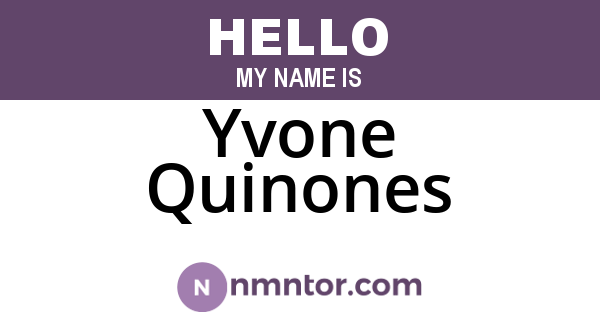 Yvone Quinones