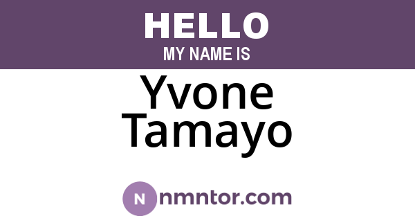 Yvone Tamayo