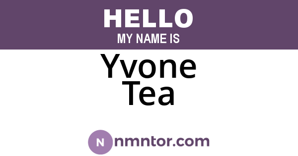 Yvone Tea
