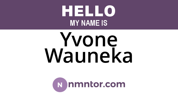Yvone Wauneka
