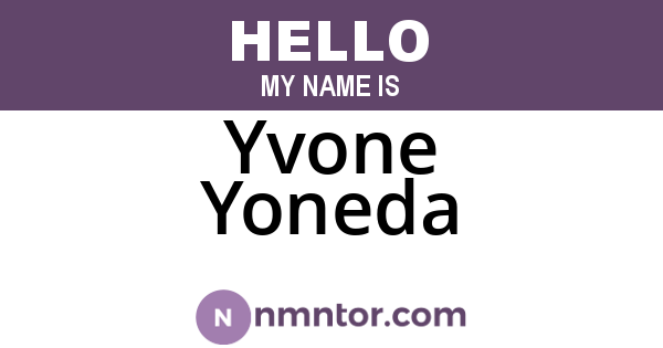 Yvone Yoneda