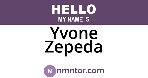 Yvone Zepeda