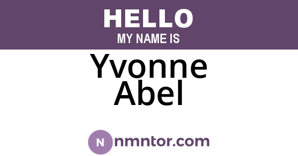Yvonne Abel