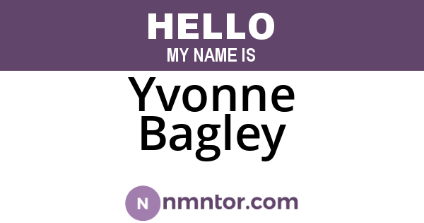 Yvonne Bagley