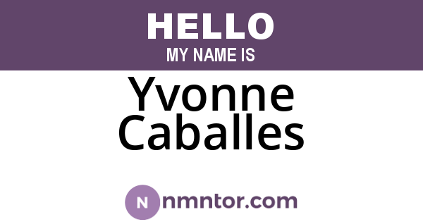 Yvonne Caballes