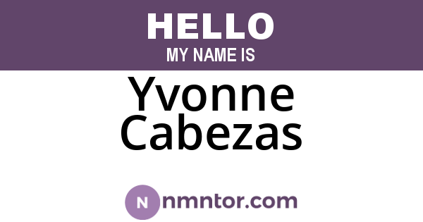 Yvonne Cabezas