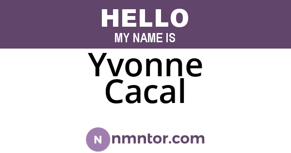 Yvonne Cacal