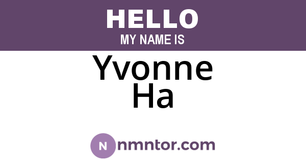Yvonne Ha