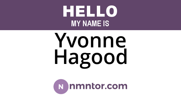 Yvonne Hagood