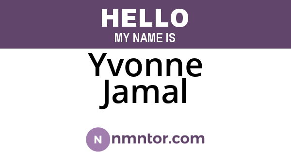 Yvonne Jamal