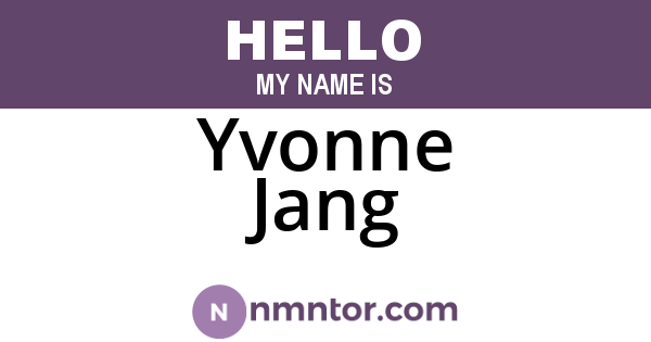 Yvonne Jang
